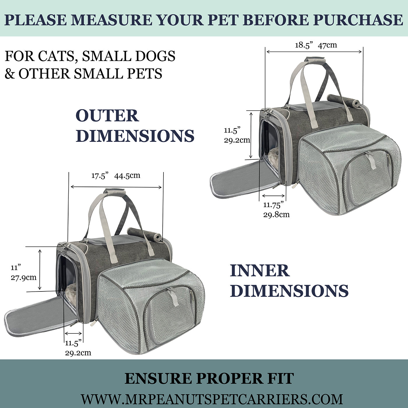 Mr. Peanut's Gold Series Standard Size Airline Compliant Expandable Pet Carrier V3.0 by Mr. Peanut's Pet Carriers