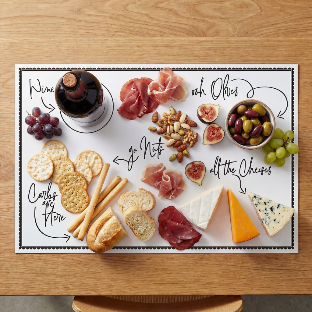 Charcuterie Paper Cheese Board | 50" x 18" by The Bullish Store