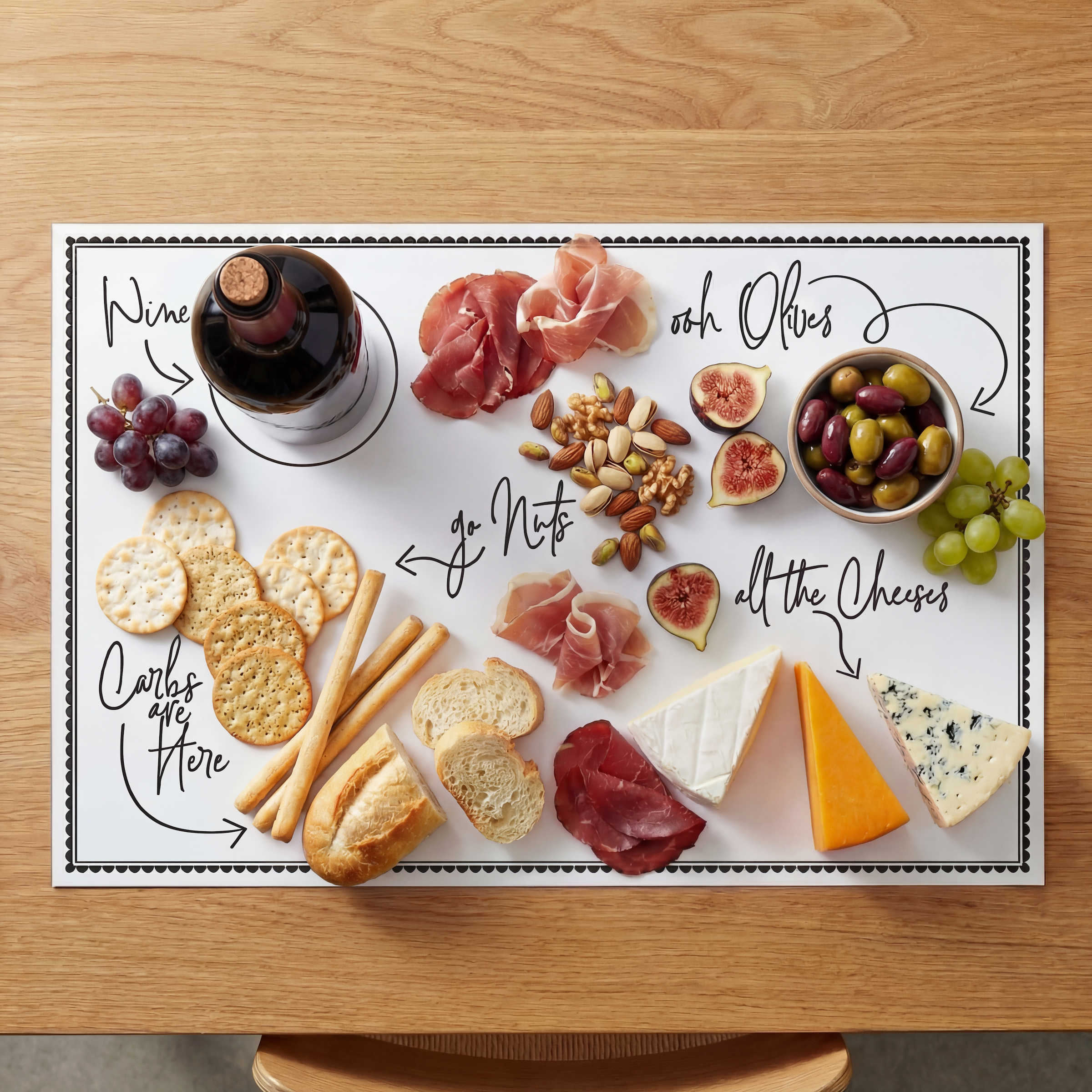 Charcuterie Paper Cheese Board | 50" x 18" by The Bullish Store