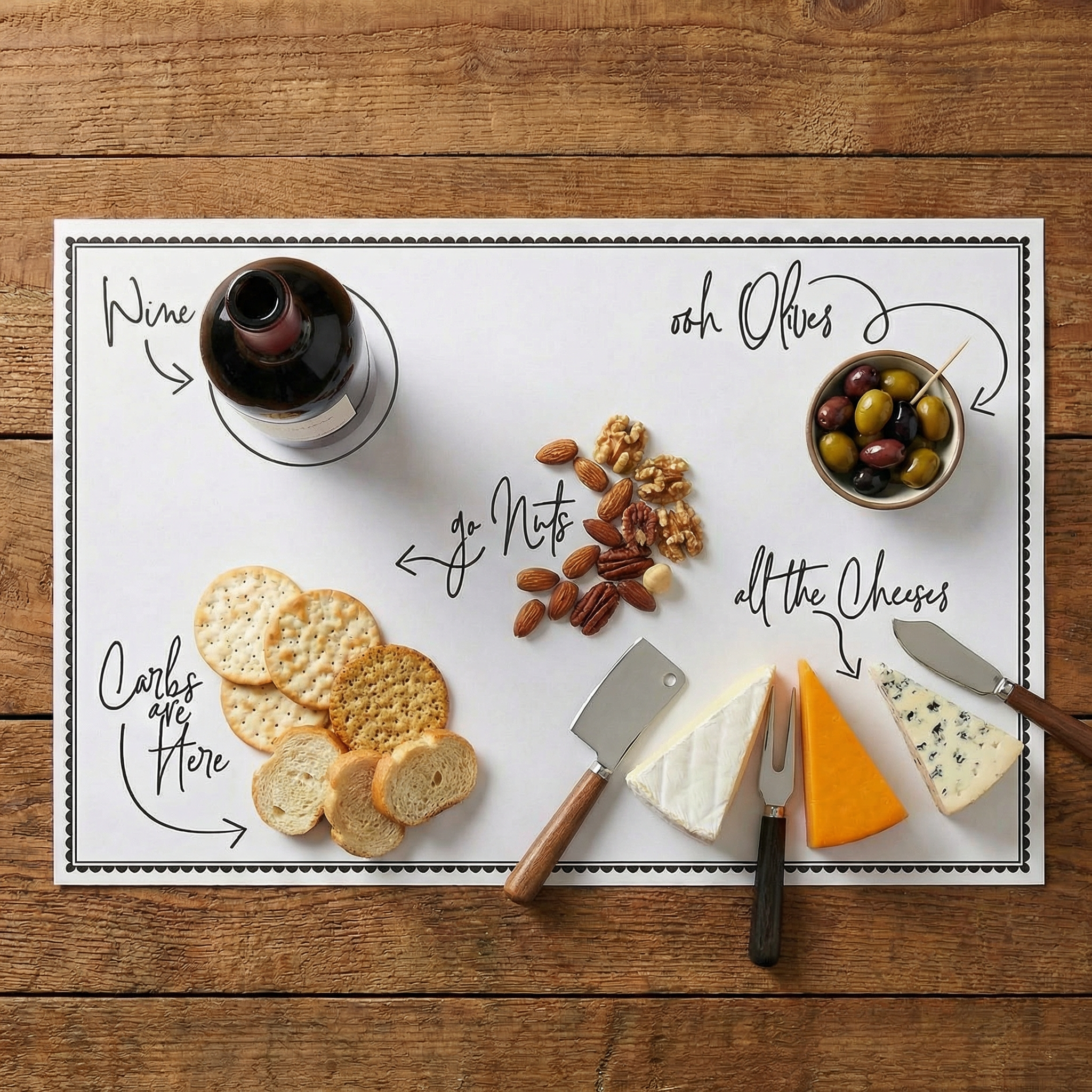 Charcuterie Paper Cheese Board | 50" x 18" by The Bullish Store