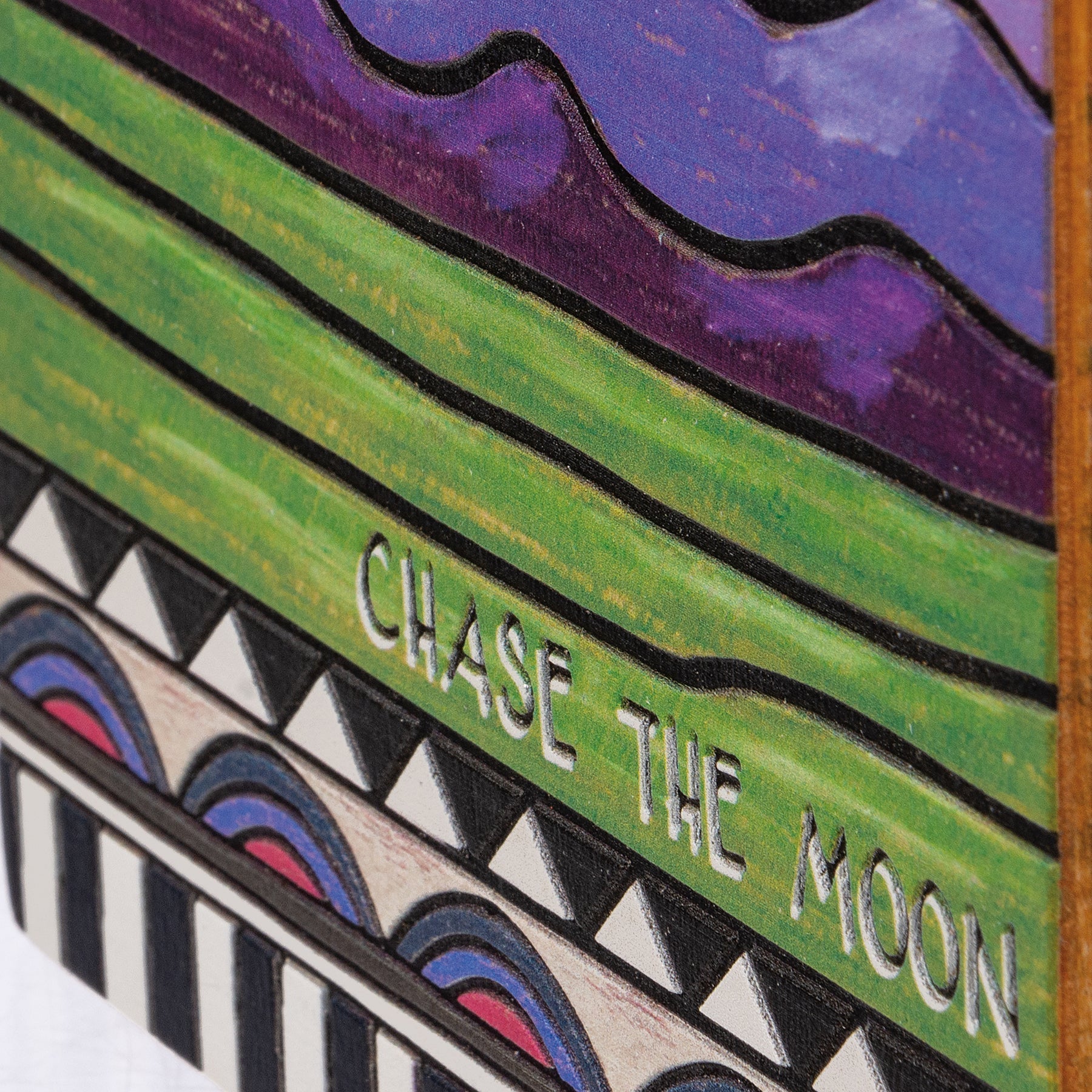 Chase The Moon Wooden Box Sign | Wall Desk Office Home Decor | 6" x 8" by The Bullish Store