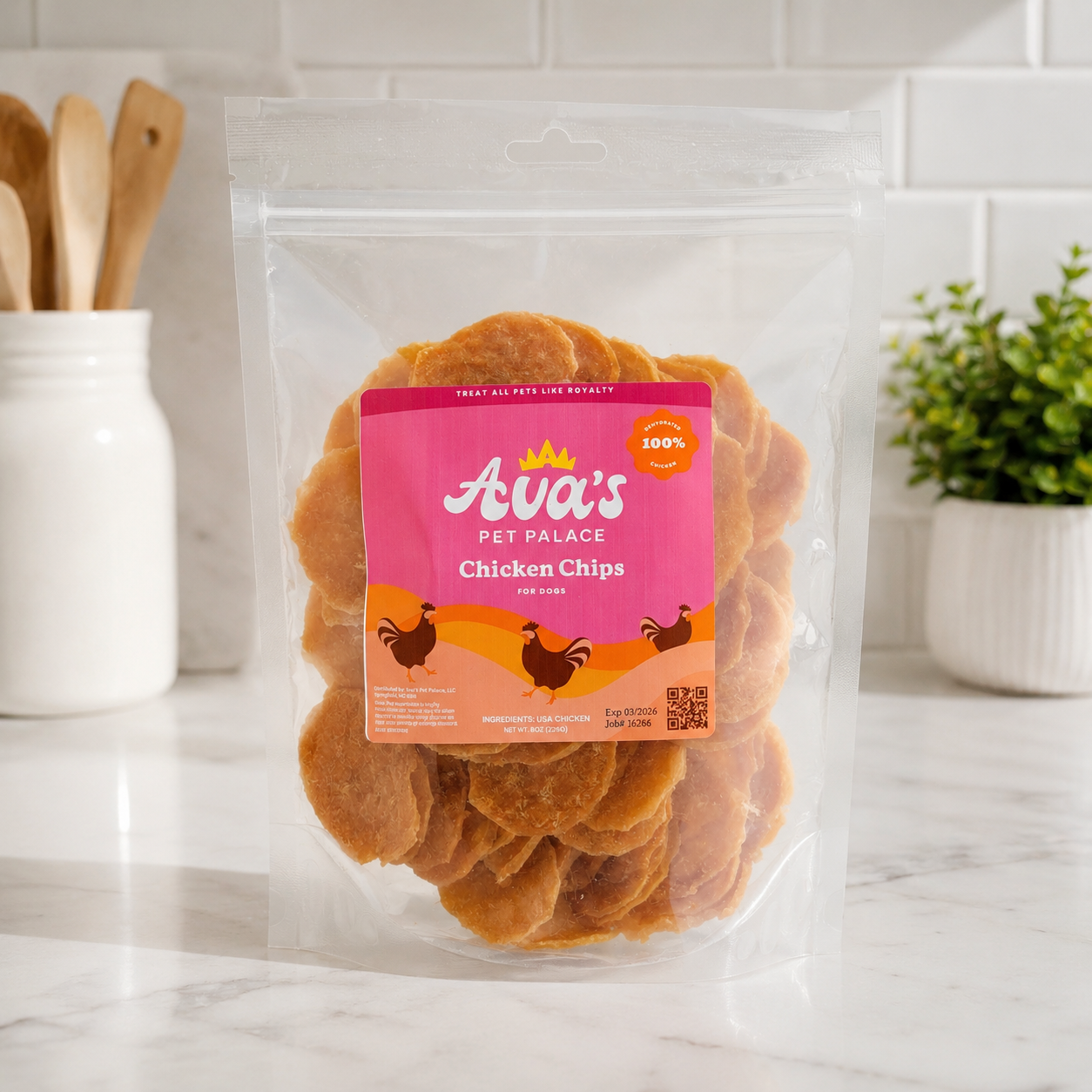 Crispy Dog Treats - Chicken Chips by Ava's Pet Palace