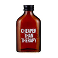 Cheaper Than Therapy Amber Mini Flask | Glass by The Bullish Store