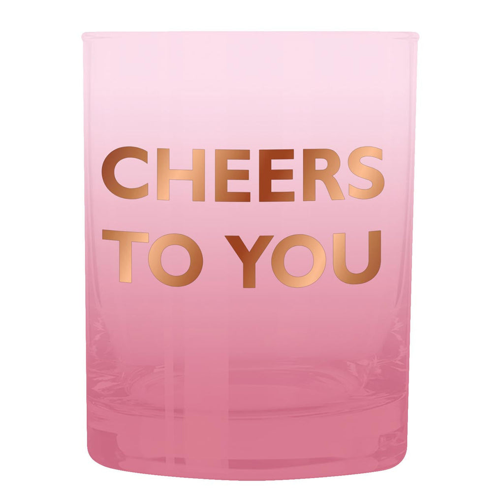Cheers To You Cocktail Glass | Double Old Fashioned Scotch Whiskey by The Bullish Store