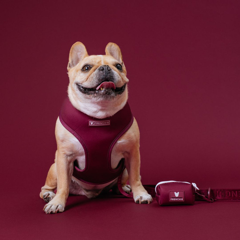 Frenchie Poo Bag Holder - Solid Ruby by Frenchie Bulldog