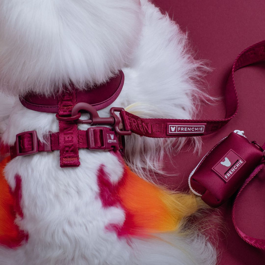Frenchie Poo Bag Holder - Solid Ruby by Frenchie Bulldog