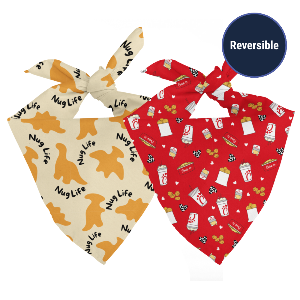 Chicken Nugget Reversible Dog Bandana by Dog Bandana Co.