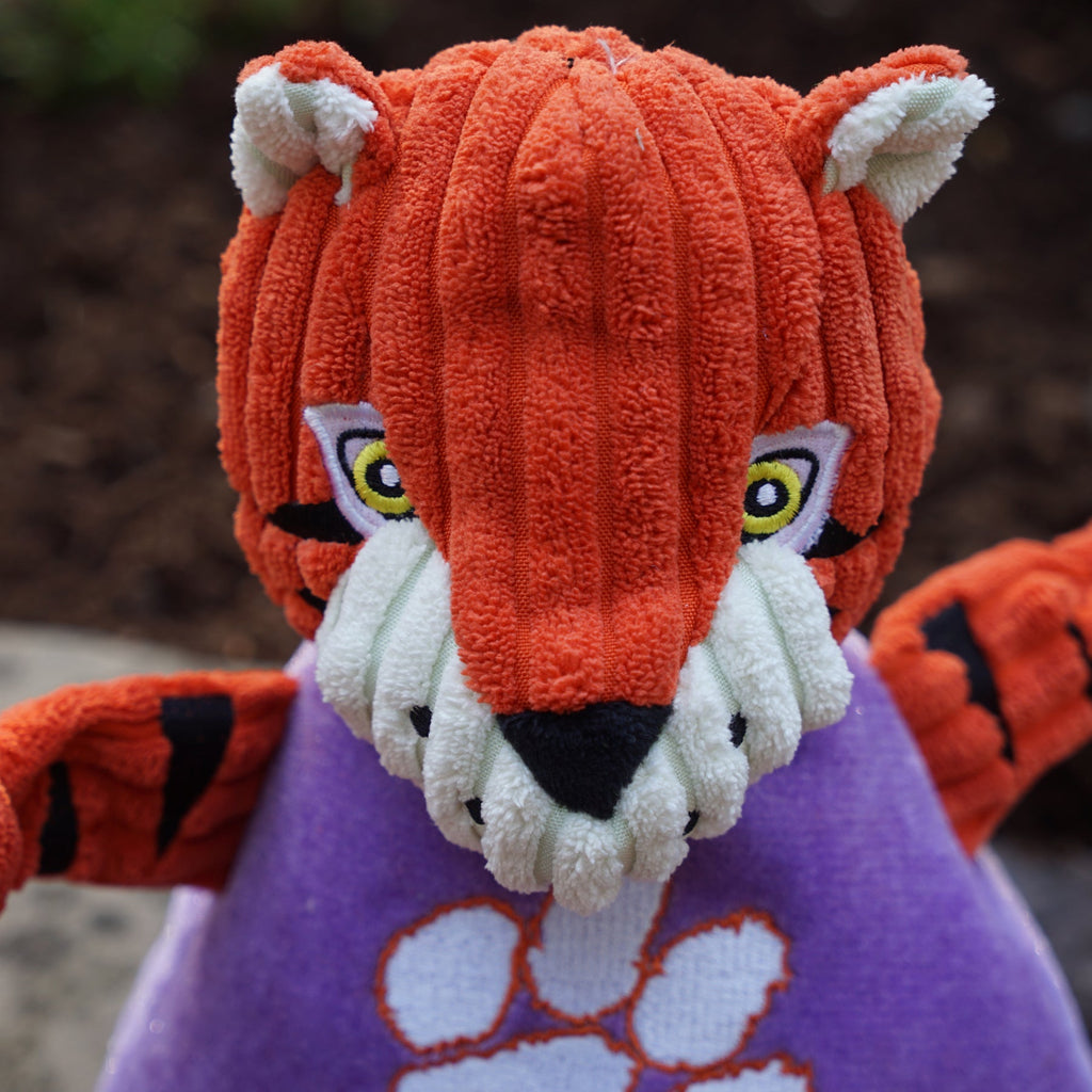 NCAA Clemson University, The Tiger Knottie® Plush Dog Toy by HuggleHounds