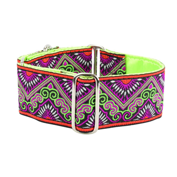 Puesta del Sol 2″ Wide Martingale Dog Collar by 2 Hounds Design
