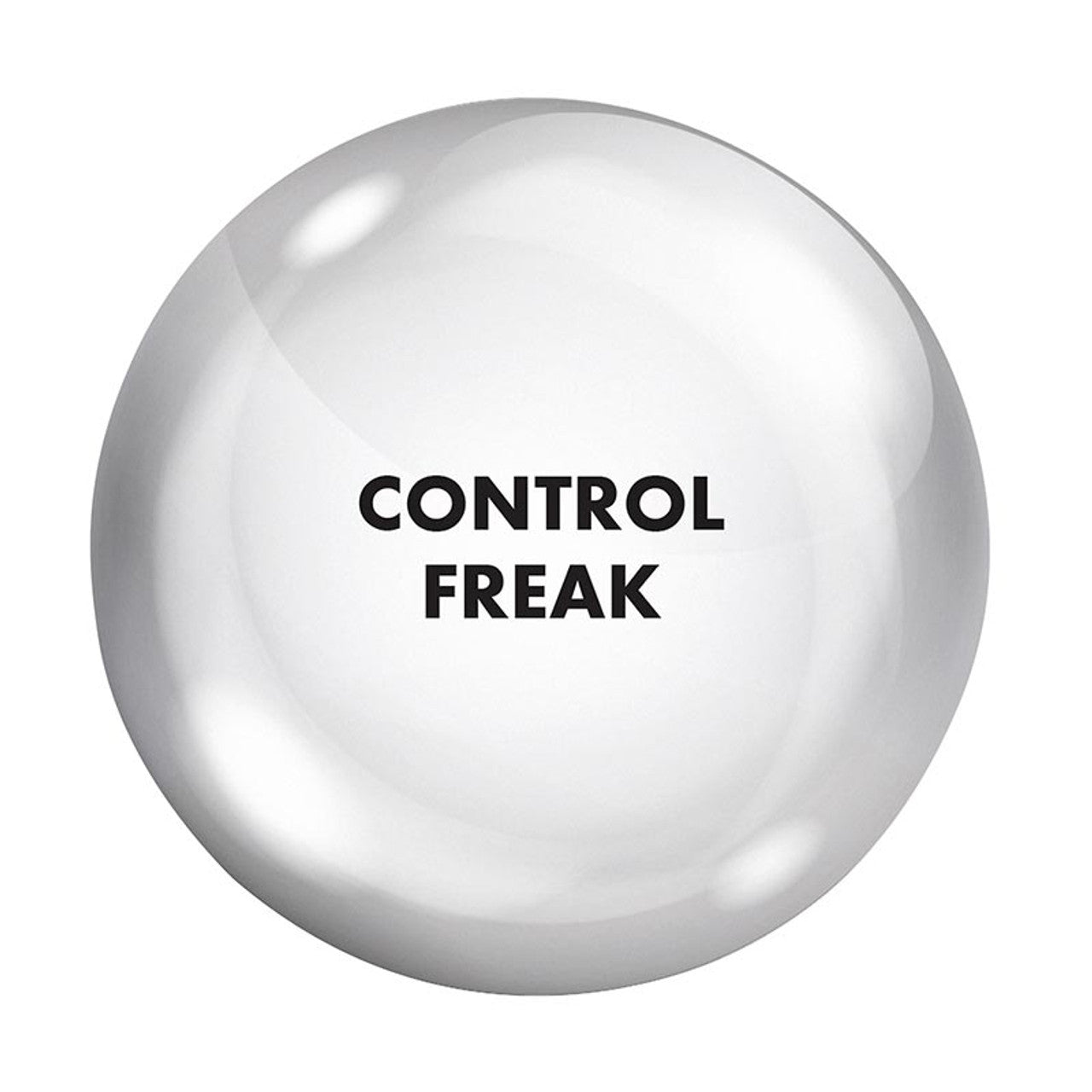 Control Freak Glass Dome Paperweight | Paper Document Holder | Desk Organizer Ornament by The Bullish Store