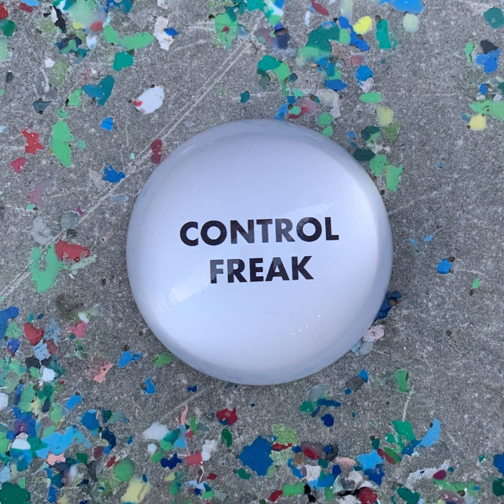 Control Freak Glass Dome Paperweight | Paper Document Holder | Desk Organizer Ornament by The Bullish Store