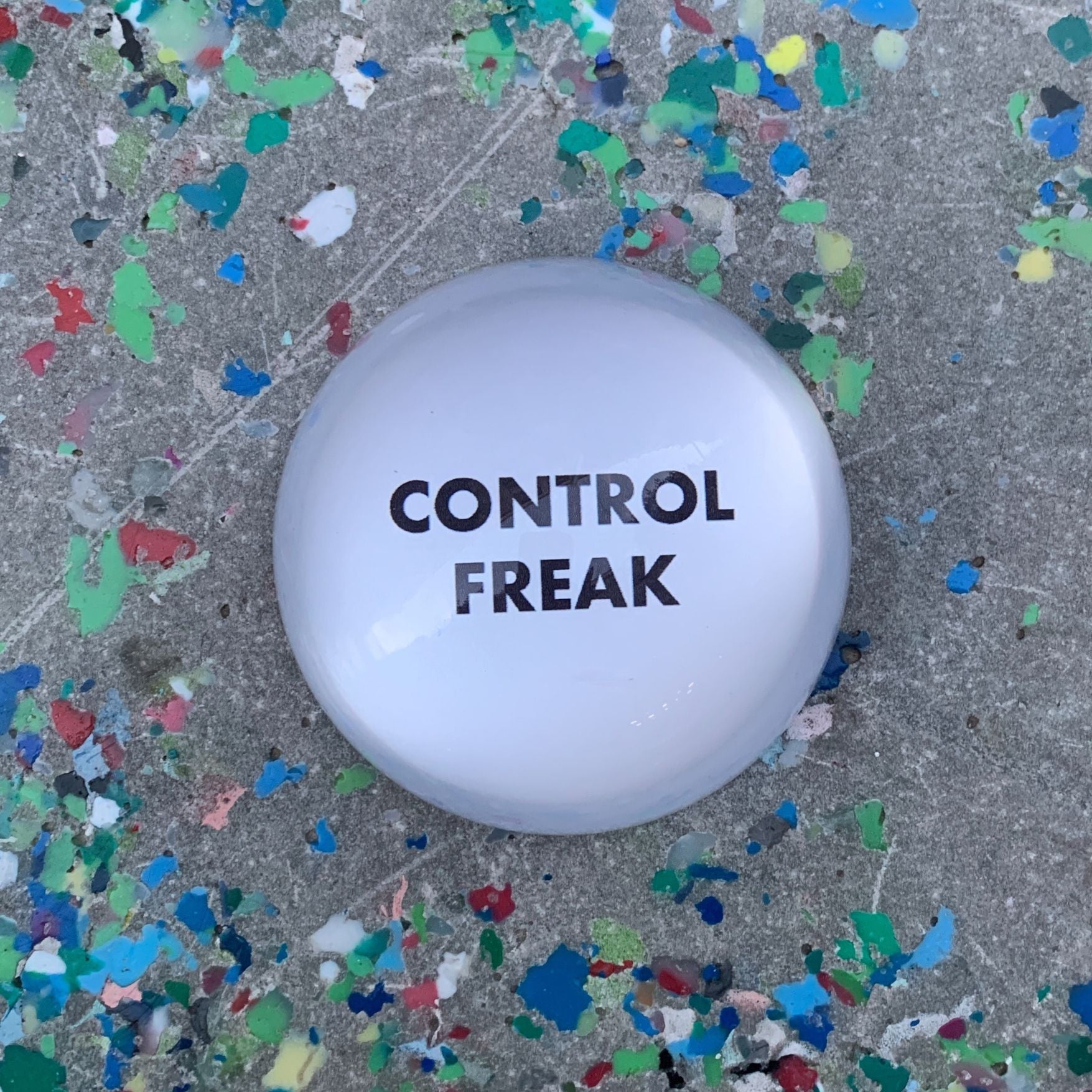 Control Freak Glass Dome Paperweight | Paper Document Holder | Desk Organizer Ornament by The Bullish Store