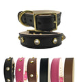 Plain Leather Dog Collar by Bonne et Filou