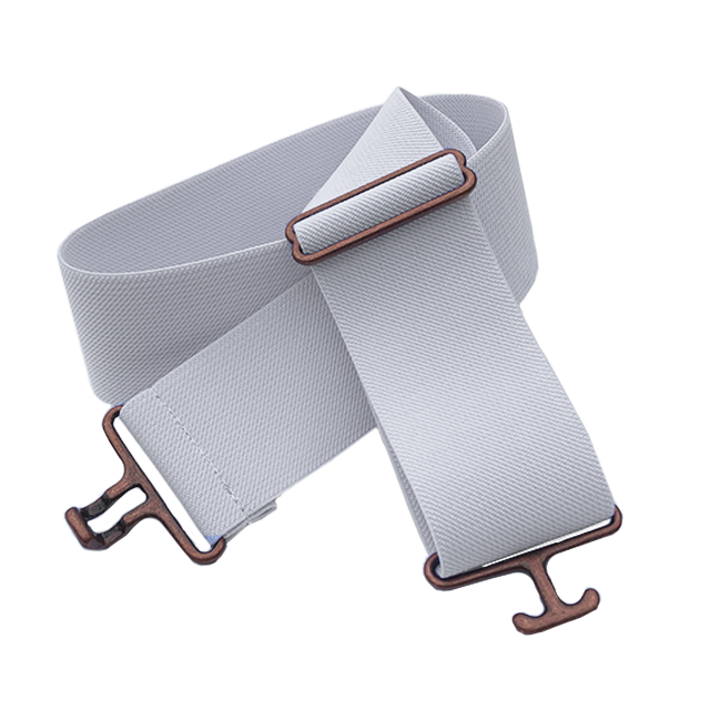 White + Copper Elastic Belt by ACE Equestrian