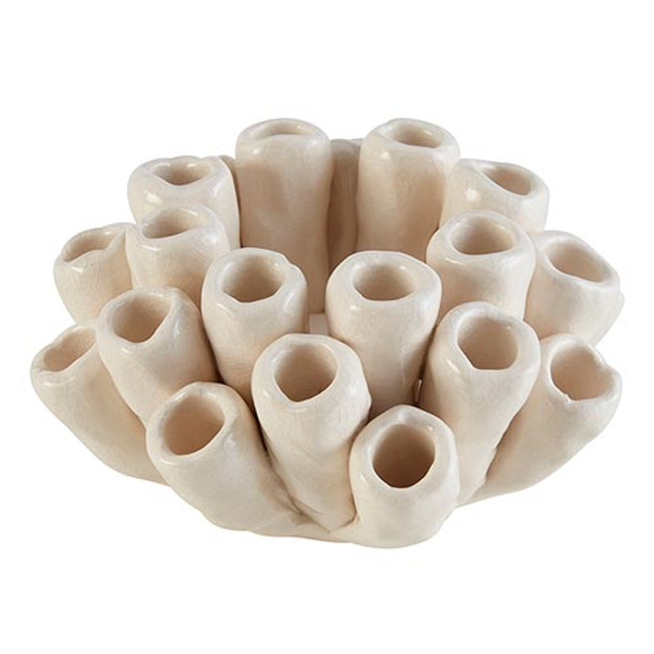 Coral Statue Candle Holder | Ceramic Sculpture Home Decor | 5" x 3" by The Bullish Store