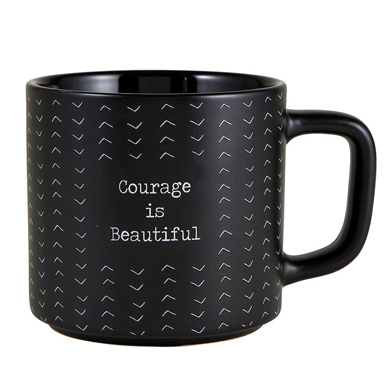 Courage Is Beautiful Stackable Mug | Stoneware Coffee Tea Cup | 14oz. by The Bullish Store