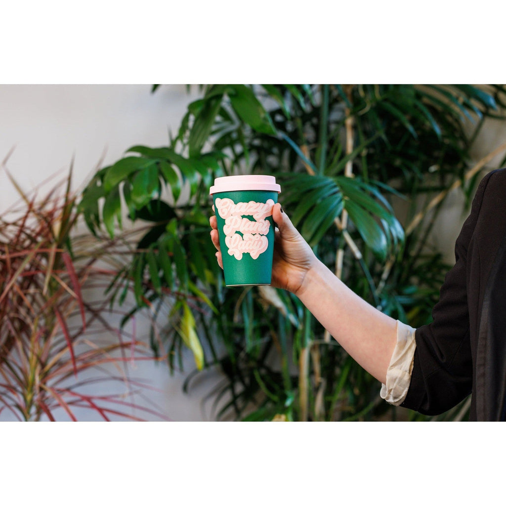 Crazy Plant Lady Bamboo To Go Coffee Travel Cup by The Bullish Store