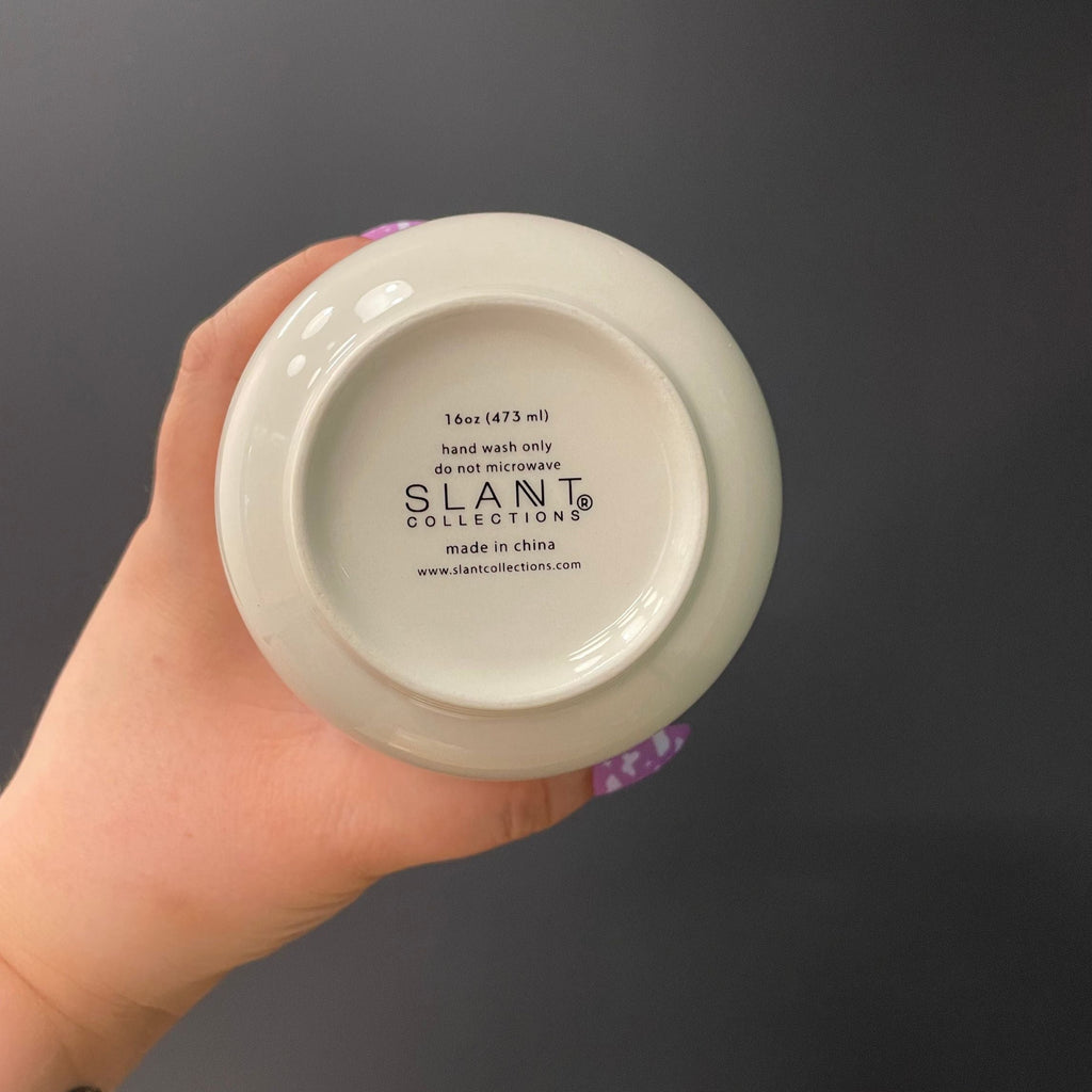 Bloom Baby Ceramic To Go Mug | Holds 16 oz. | Eco Mug with Silicone Lid and Sleeve by The Bullish Store
