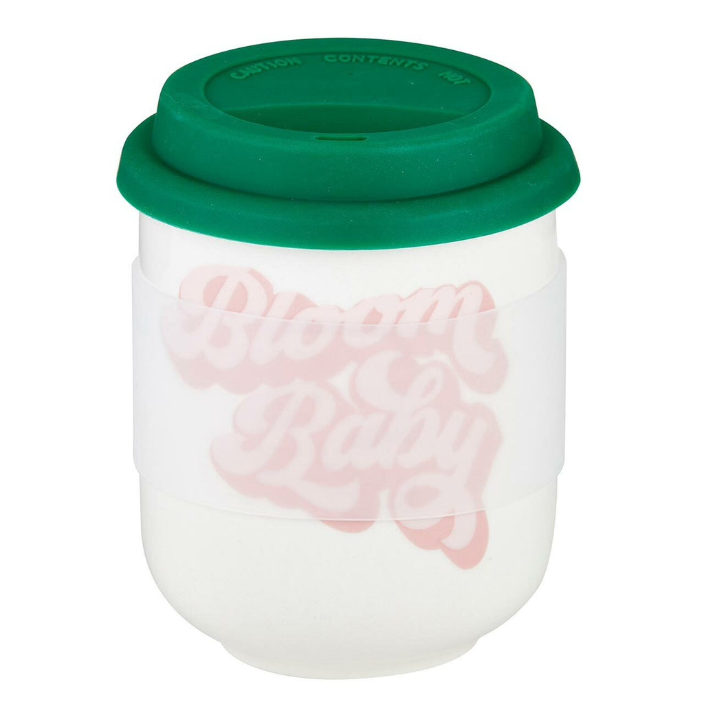 Bloom Baby Ceramic To Go Mug | Holds 16 oz. | Eco Mug with Silicone Lid and Sleeve by The Bullish Store