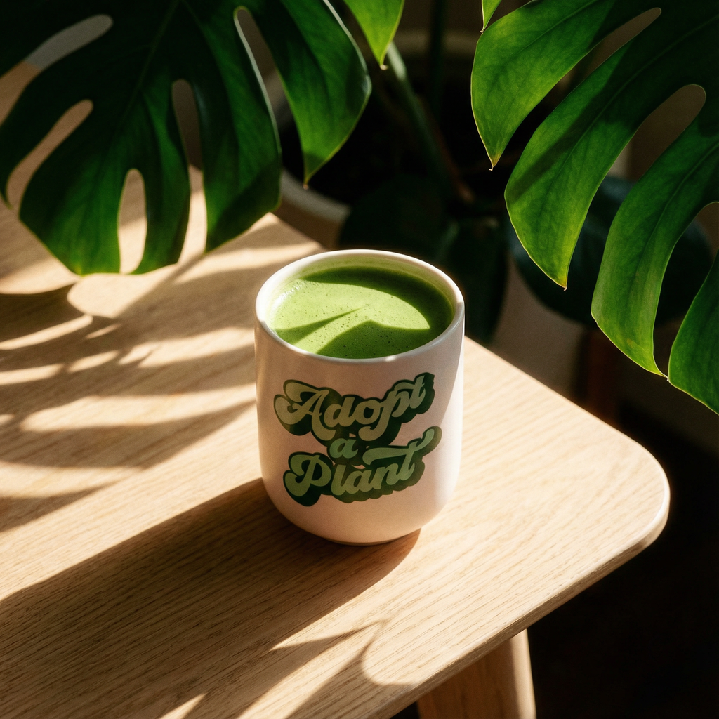 Adopt a Plant Ceramic To Go Mug | Holds 16 oz. | Eco Mug with Silicone Lid and Sleeve by The Bullish Store