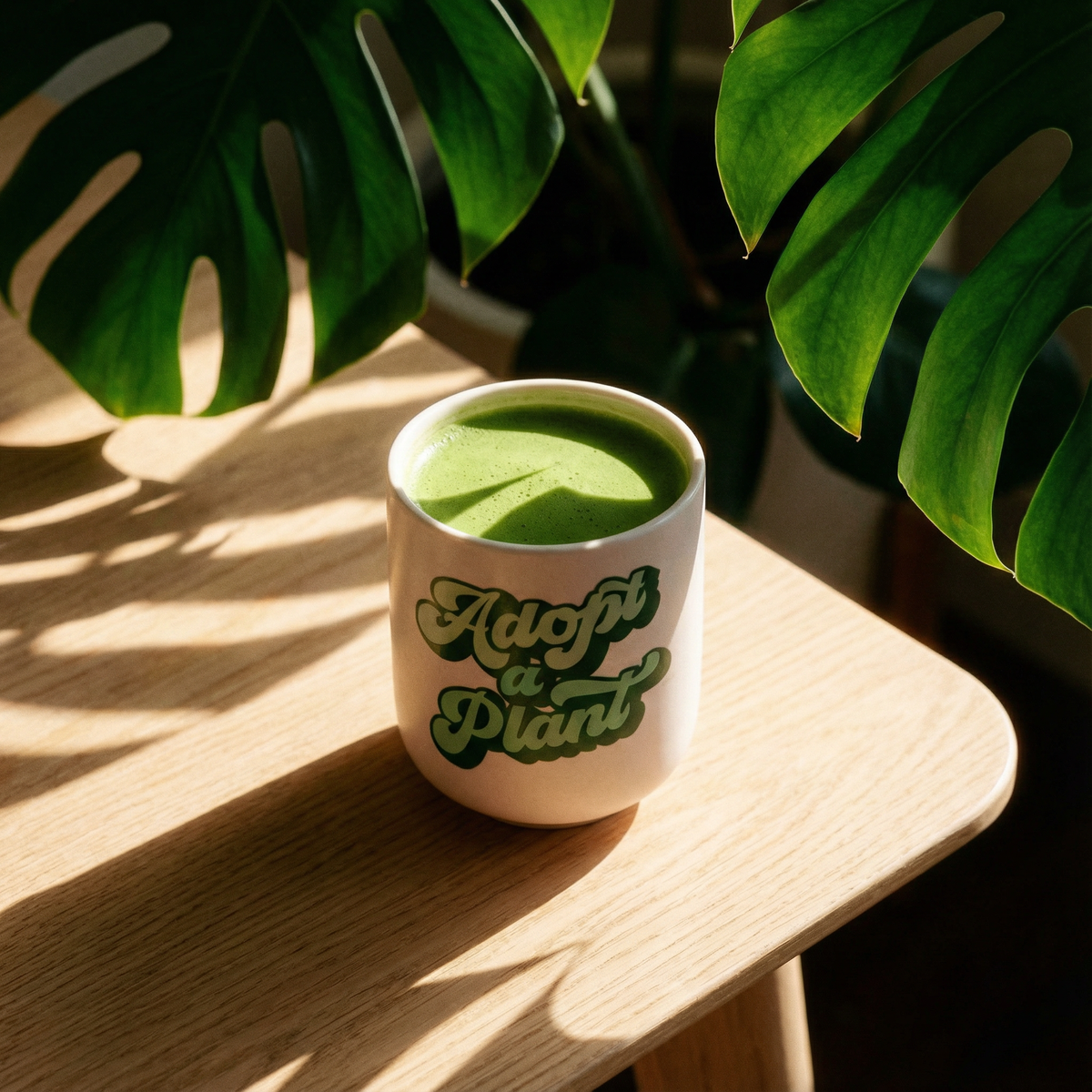 Adopt a Plant Ceramic To Go Mug | Holds 16 oz. | Eco Mug with Silicone Lid and Sleeve by The Bullish Store