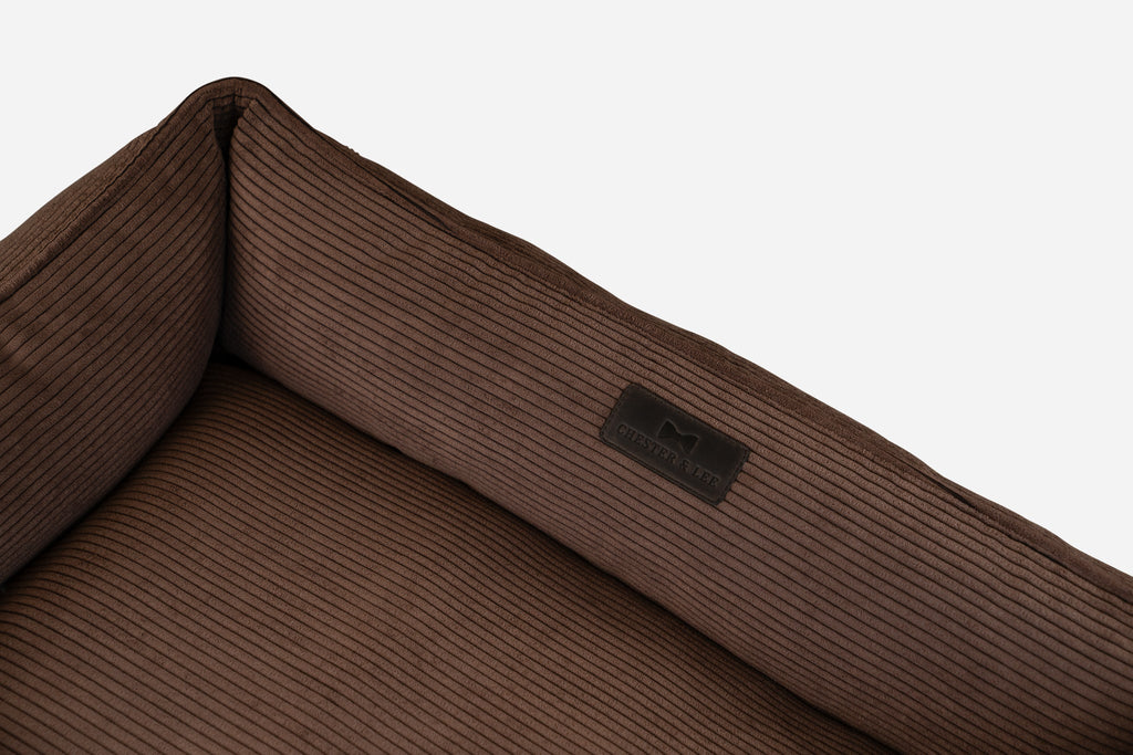 Chester & Lee | Milk Chocolate Sleeper Dog Bed by Chester & Lee