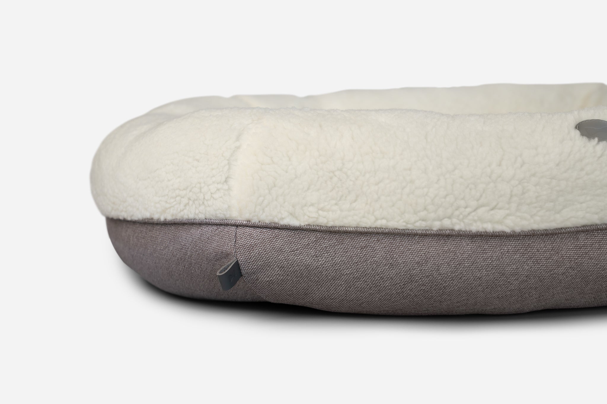 Chester & Lee | Furry Beige Donut Dog Bed by Chester & Lee