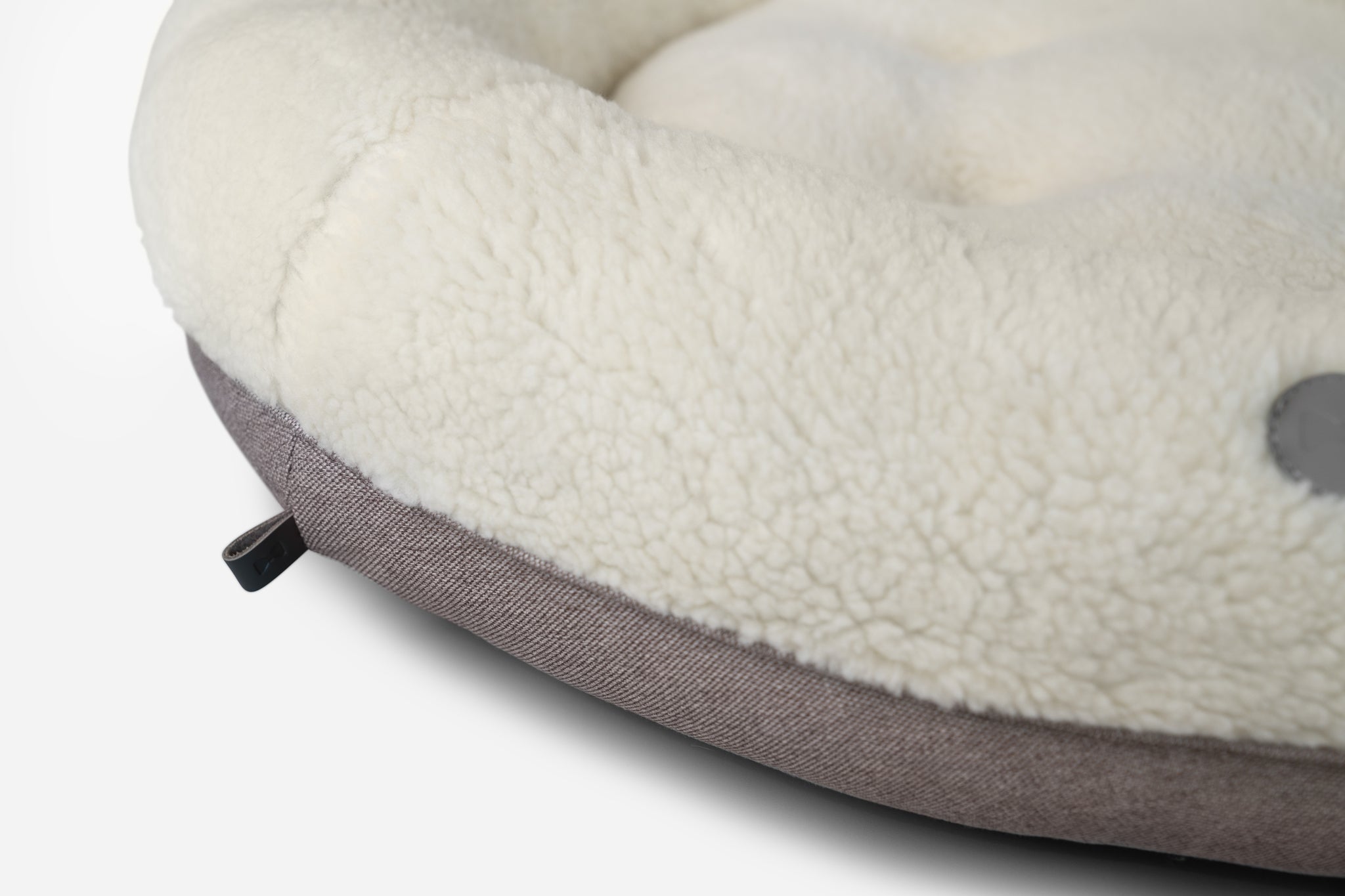 Chester & Lee | Furry Beige Donut Dog Bed by Chester & Lee