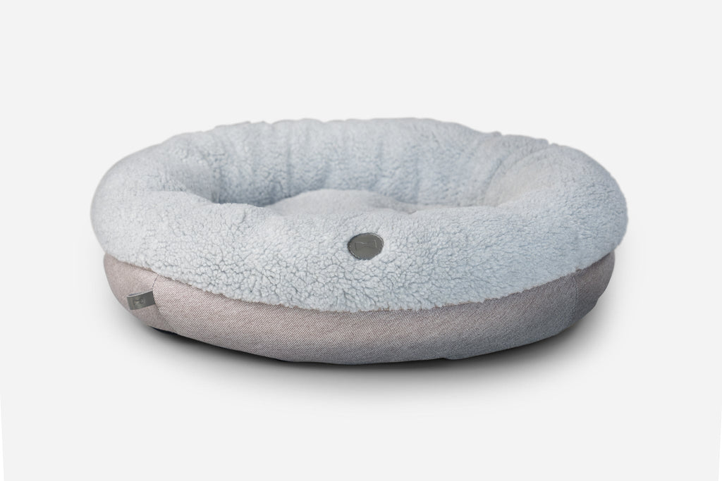 Chester & Lee | Furry Gray Donut Dog Bed by Chester & Lee