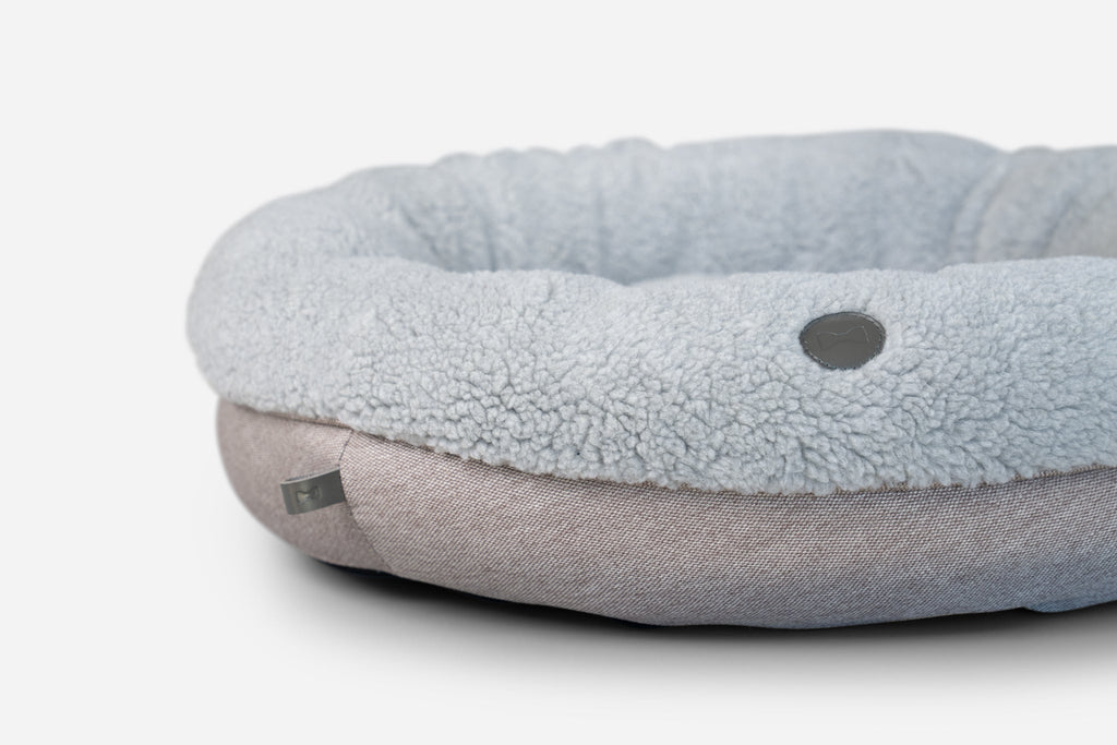 Chester & Lee | Furry Gray Donut Dog Bed by Chester & Lee
