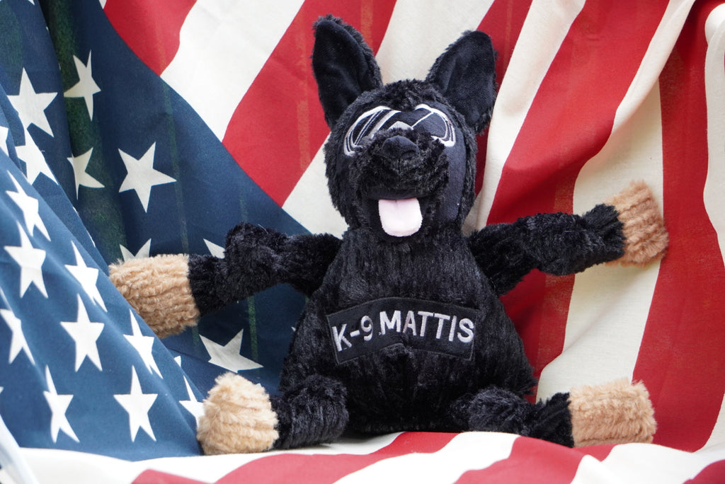 HuggleCause™, Project K-9 Hero, K-9 Mattis Knottie® Plush Dog Toy, Large by HuggleHounds
