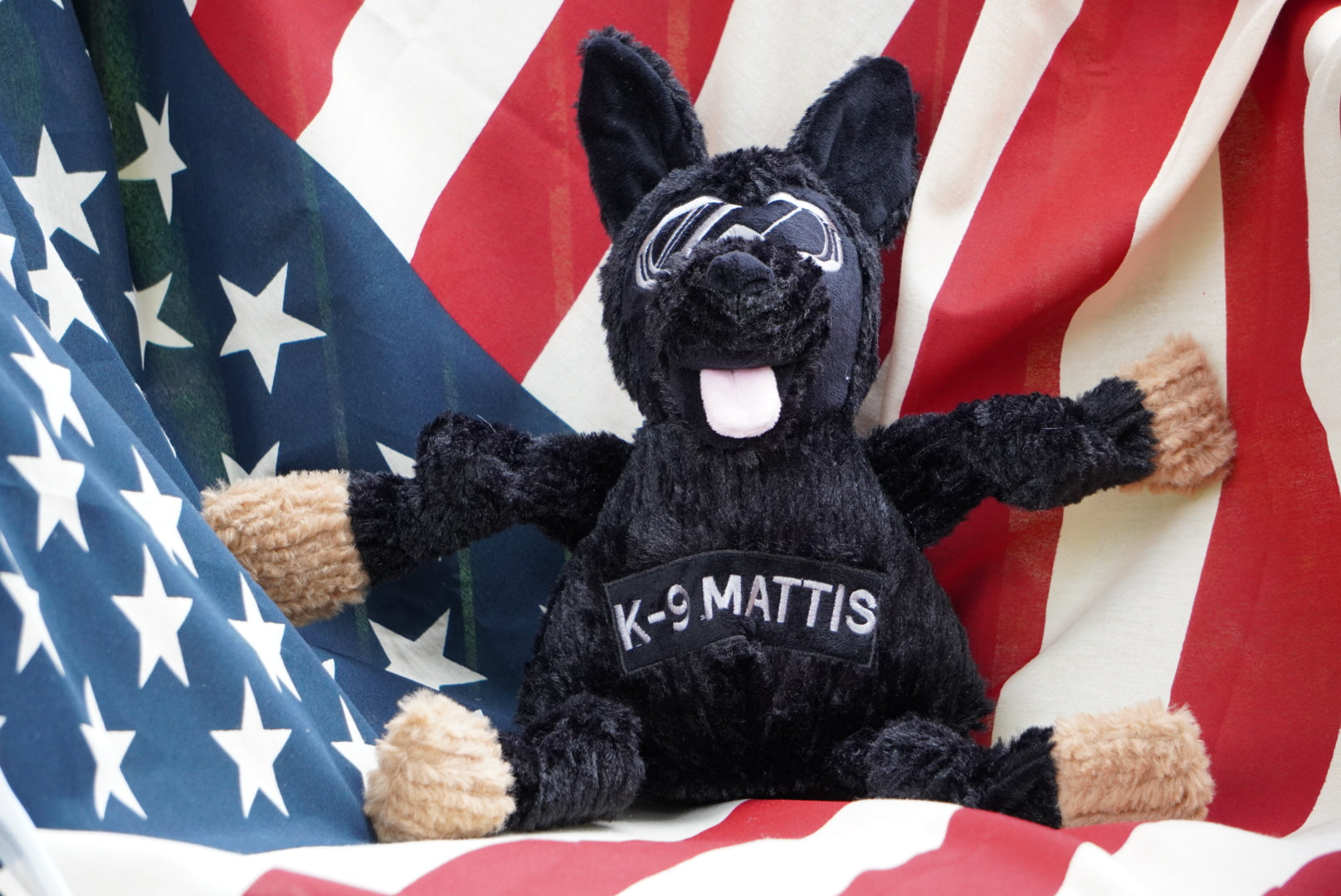 HuggleCause™, Project K-9 Hero, K-9 Mattis Knottie® Plush Dog Toy, Large by HuggleHounds