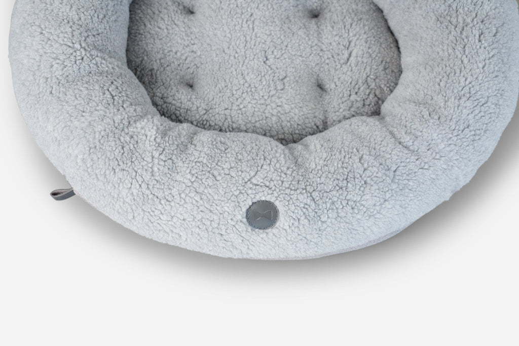 Chester & Lee | Furry Gray Donut Dog Bed by Chester & Lee