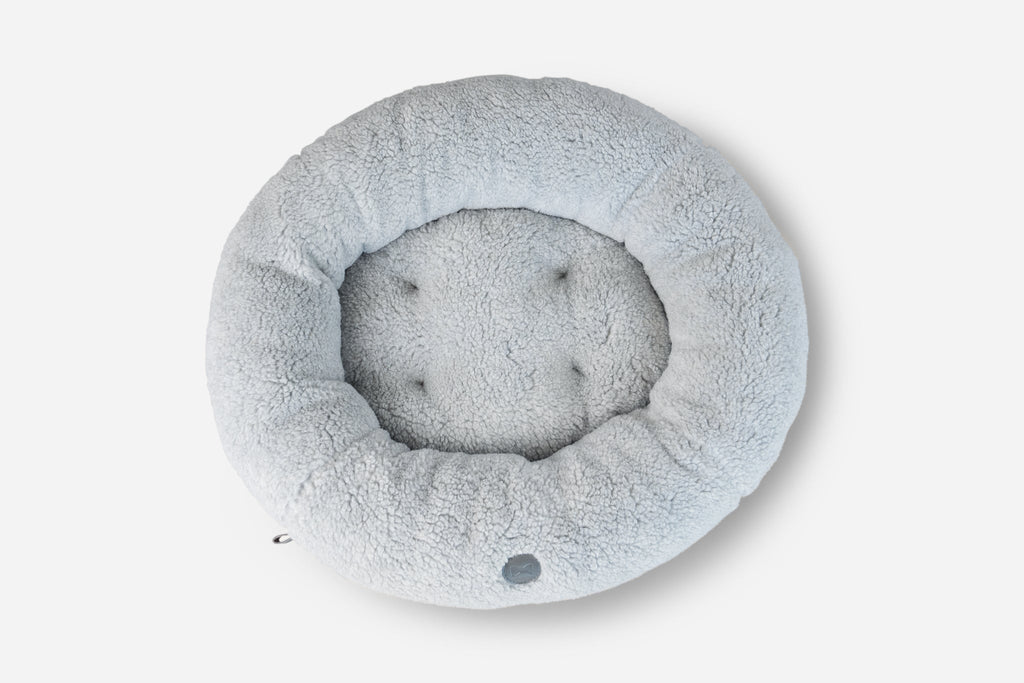 Chester & Lee | Furry Gray Donut Dog Bed by Chester & Lee