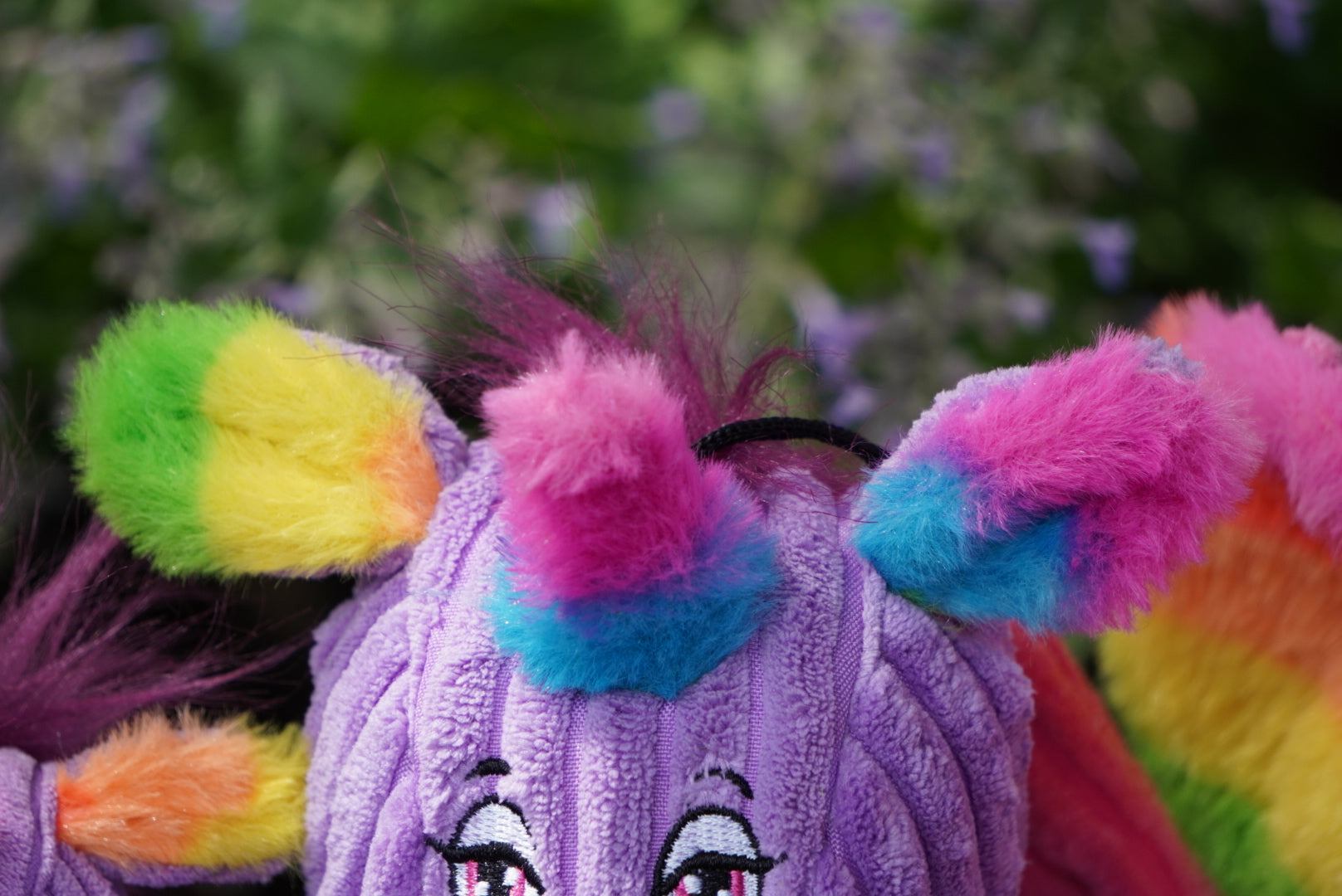 Rainbow Unicorn Knottie® Plush Dog Toy by HuggleHounds