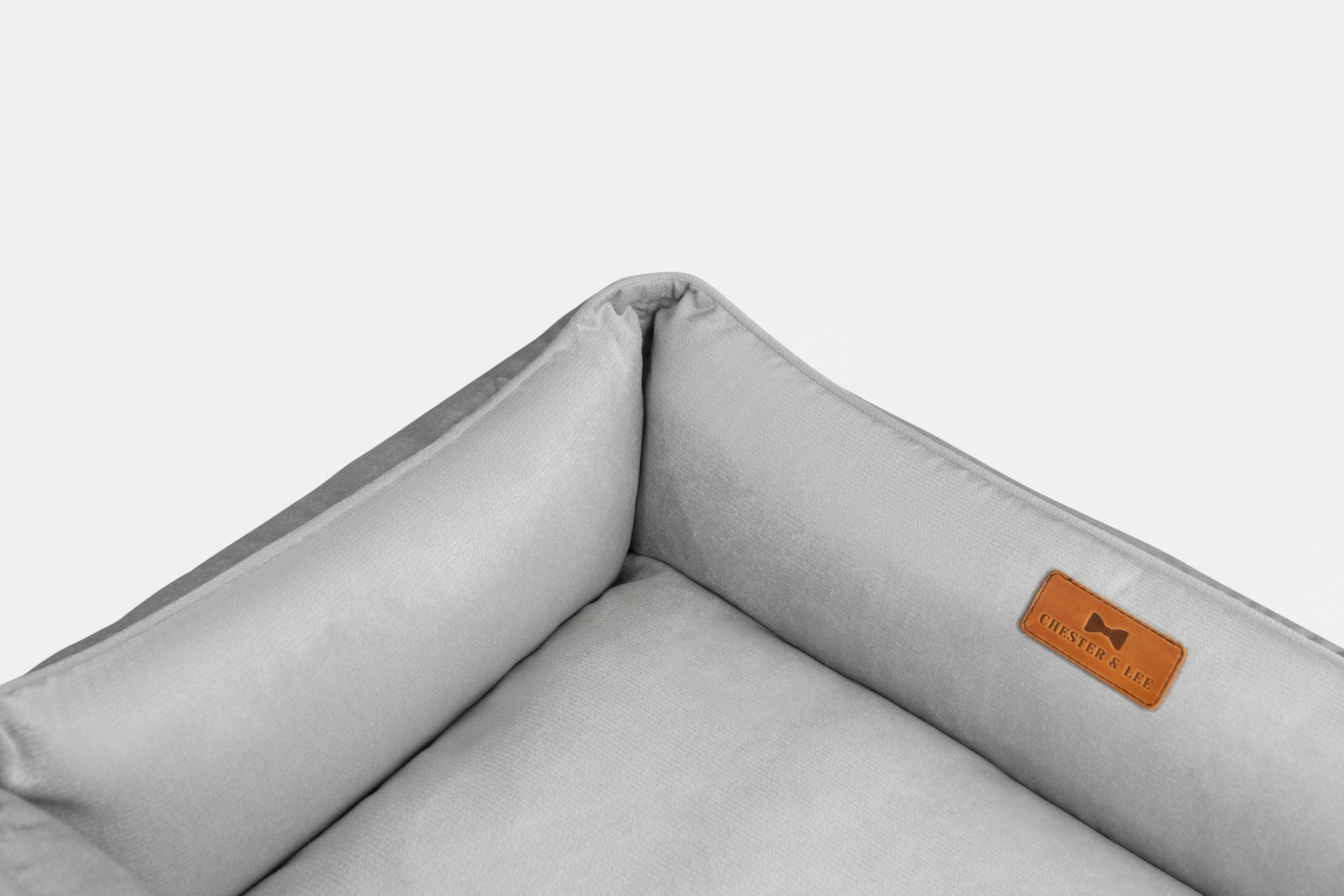 Chester & Lee | Classic Velvet Sleeper Dog Bed Gray by Chester & Lee
