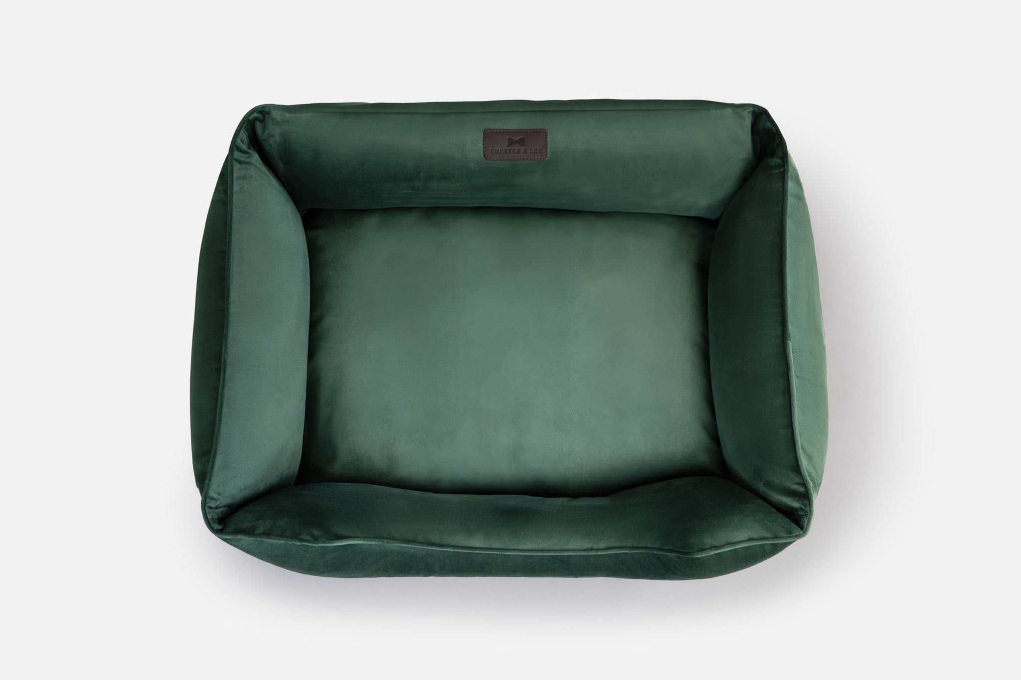 Chester & Lee | Classic Velvet Sleeper Dog Bed Green by Chester & Lee