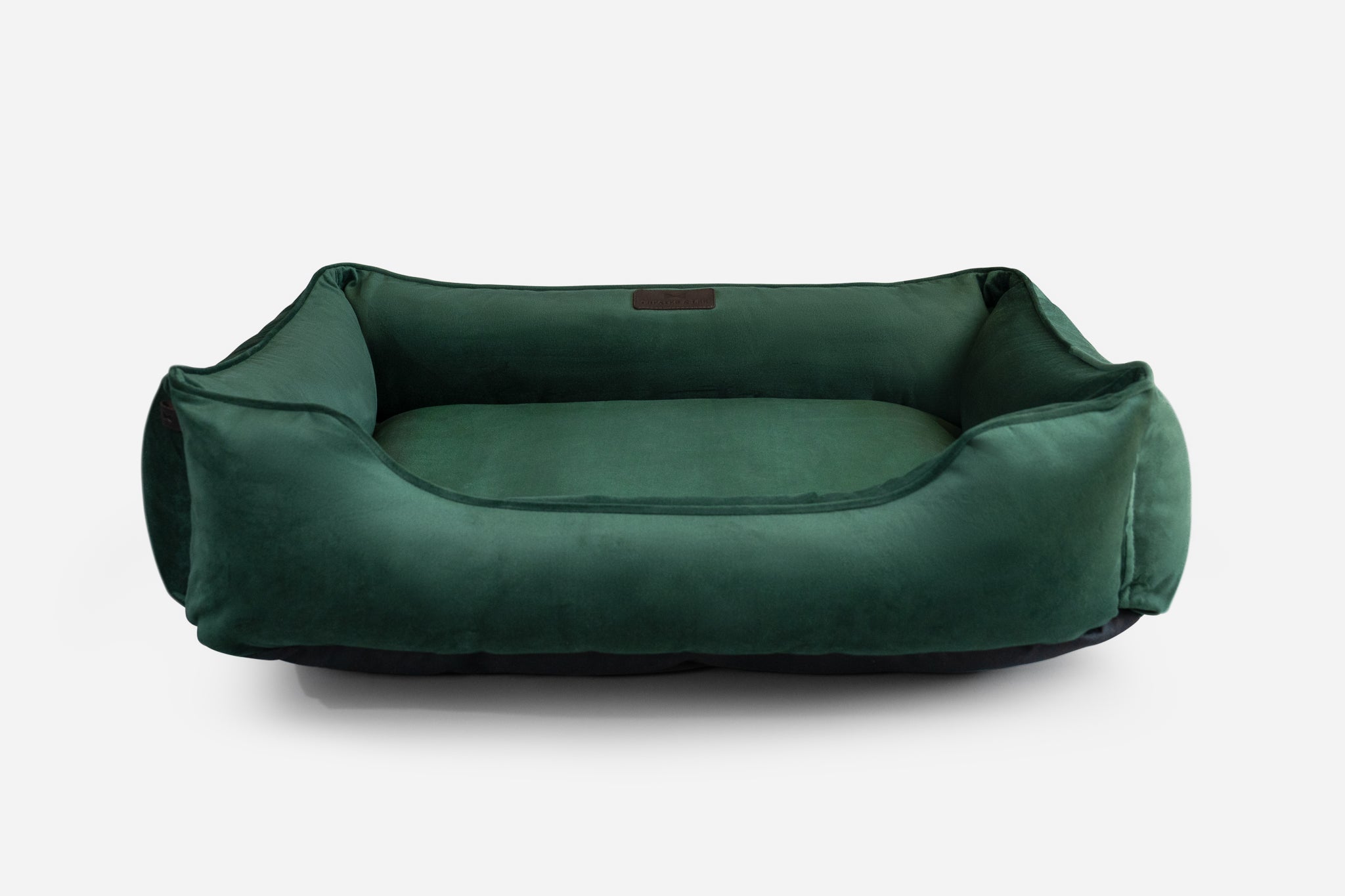 Chester & Lee | Classic Velvet Sleeper Dog Bed Green by Chester & Lee