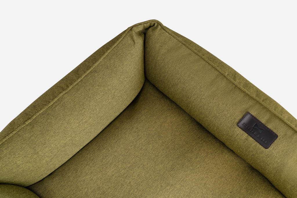 Chester & Lee | Cotton Sleeper Dog Bed Olive by Chester & Lee