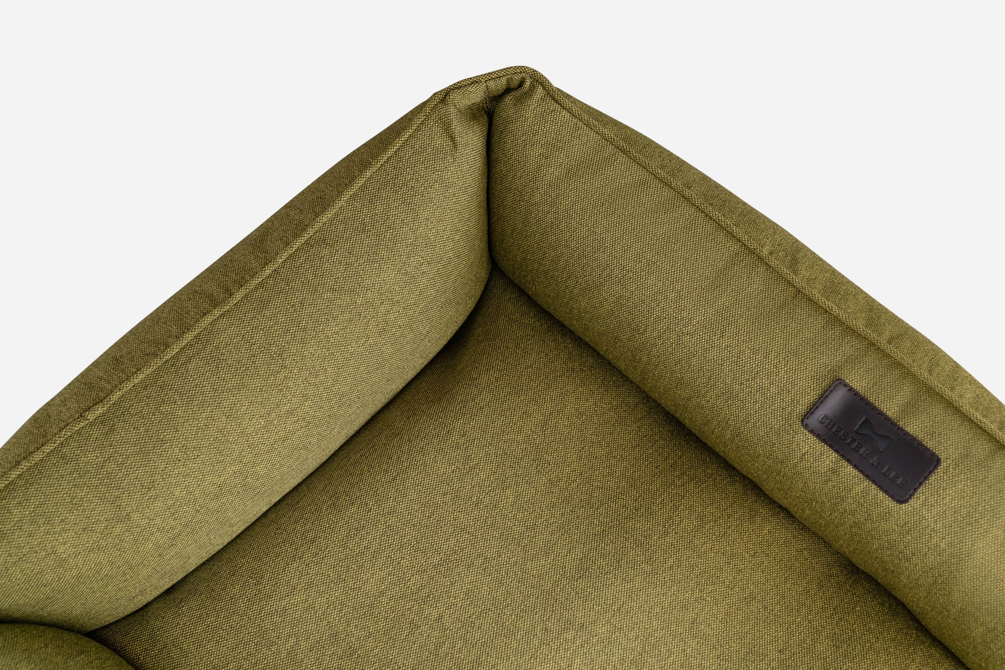 Chester & Lee | Cotton Sleeper Dog Bed Olive by Chester & Lee