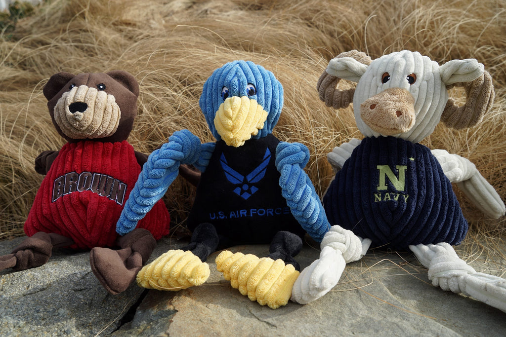 NCAA U.S. Naval Academy, Bill the Goat Knottie® Plush Dog Toy by HuggleHounds