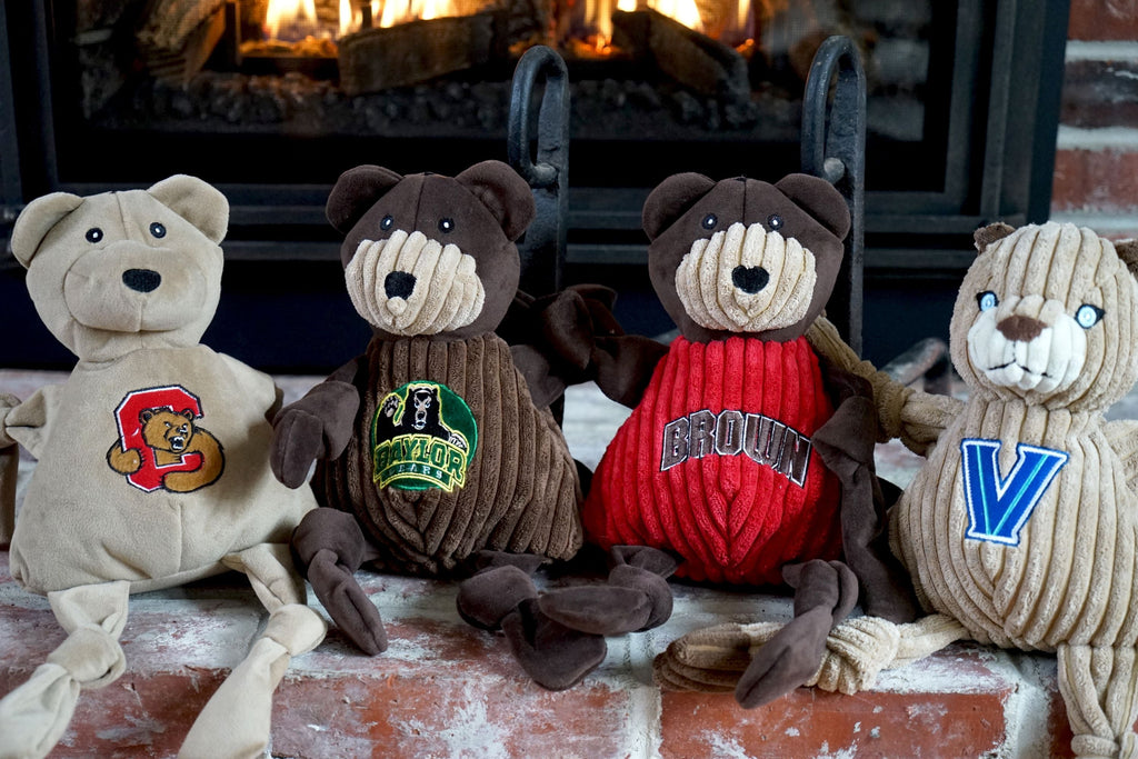NCAA Brown University, Bruno the Bear Knottie® Plush Dog Toy by HuggleHounds