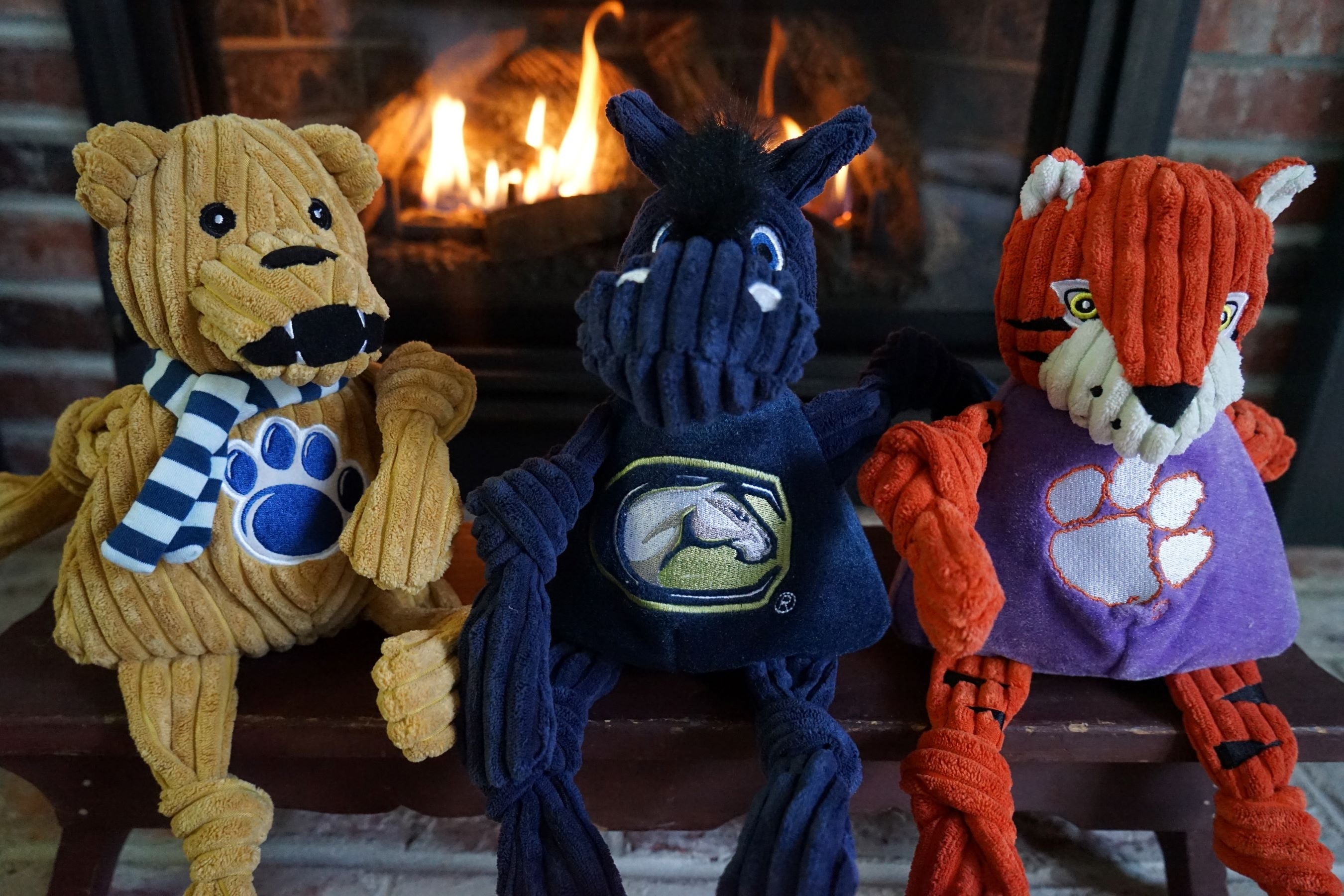 NCAA Penn State University, Nittany Lion Knottie® Plush Dog Toy by HuggleHounds