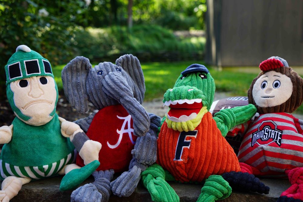 NCAA Ohio State University, Brutus the Buckeye Knottie® Plush Dog Toy by HuggleHounds