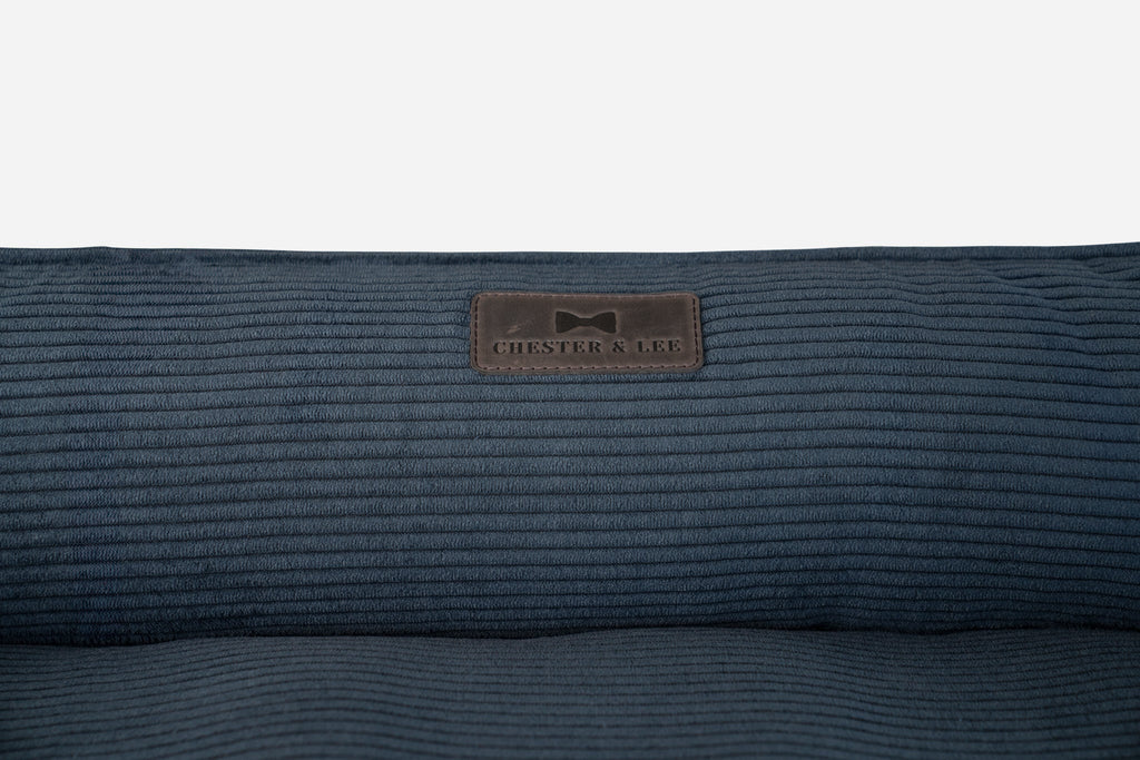Chester & Lee | Fancy Corduroy Sleeper Dog Bed Graphite by Chester & Lee