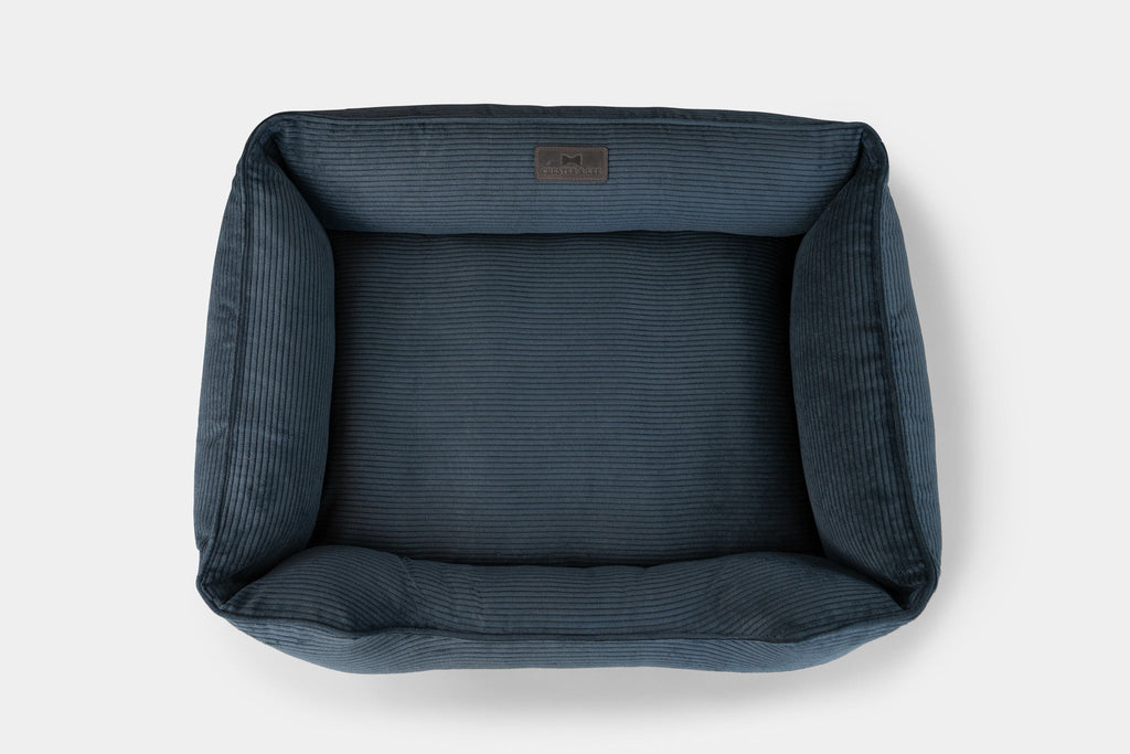 Chester & Lee | Fancy Corduroy Sleeper Dog Bed Graphite by Chester & Lee