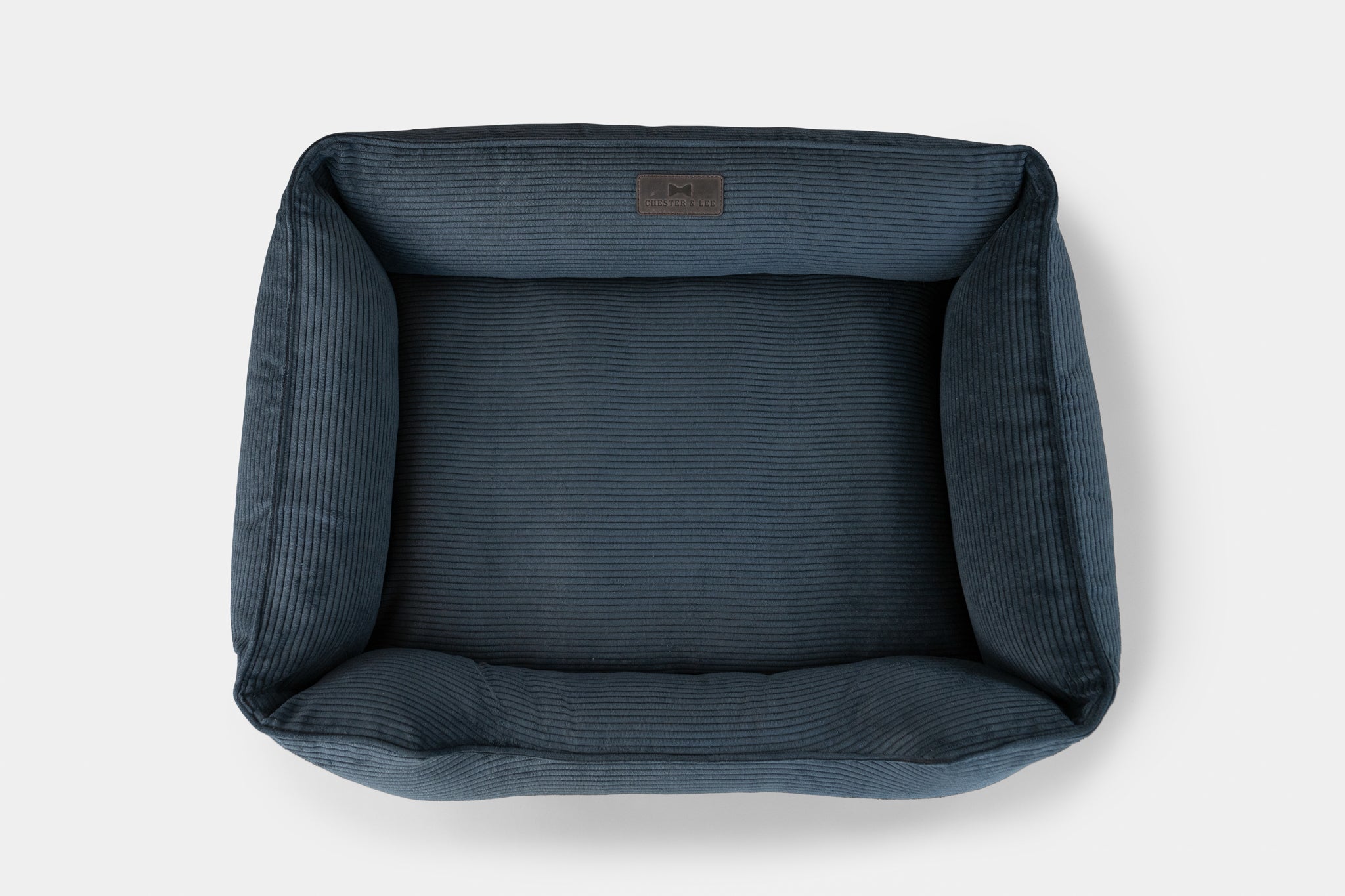 Chester & Lee | Fancy Corduroy Sleeper Dog Bed Graphite by Chester & Lee