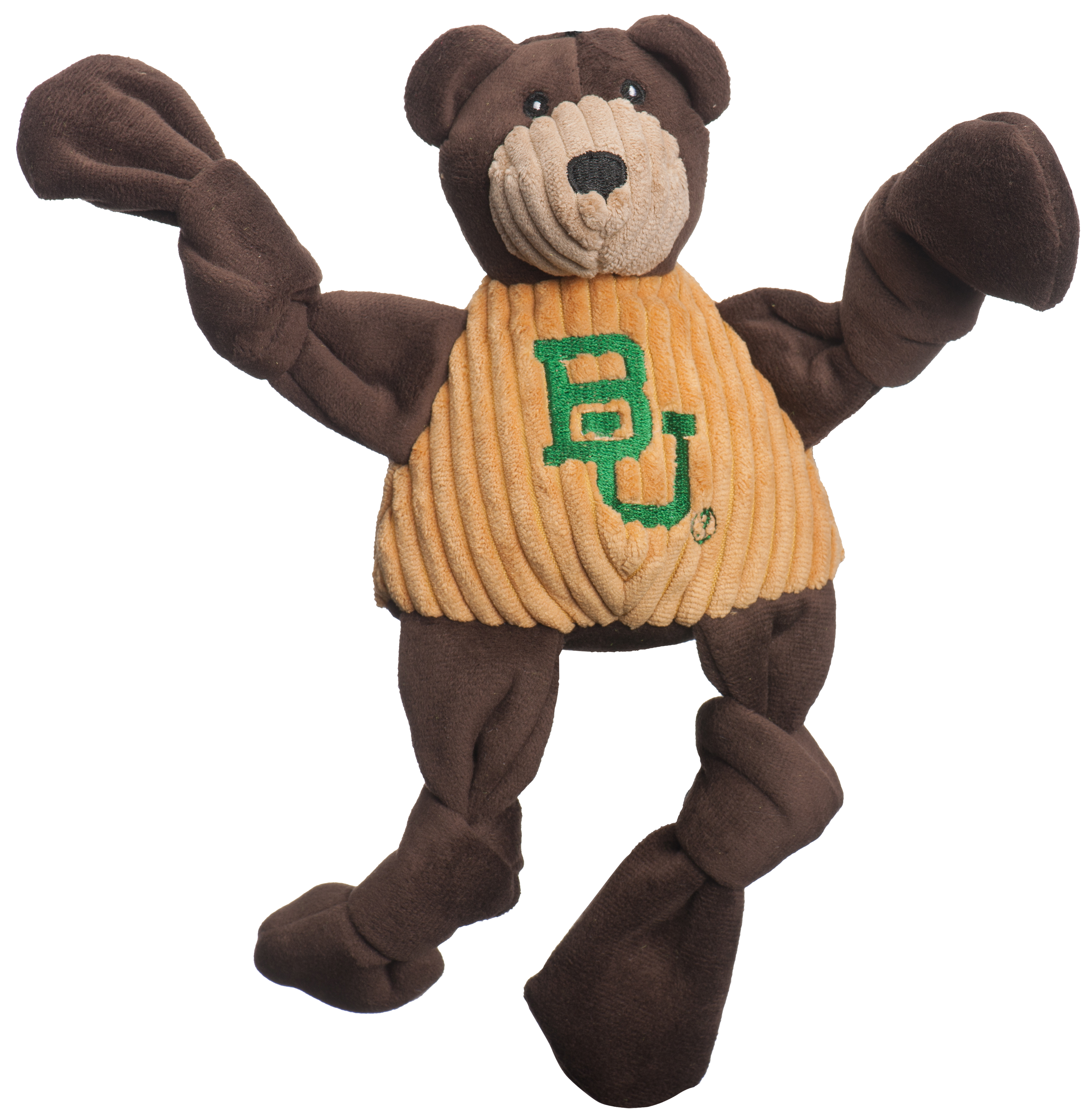 NCAA Baylor University, Bruiser the Bear Knottie® Plush Dog Toy by HuggleHounds