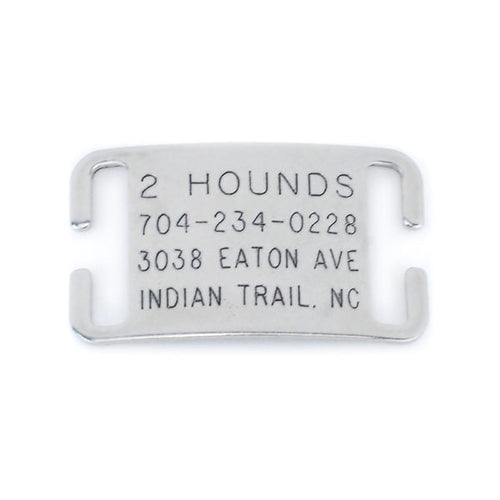 5/8″ Grosgrain Jingle Free Tag Dog Collar by 2 Hounds Design