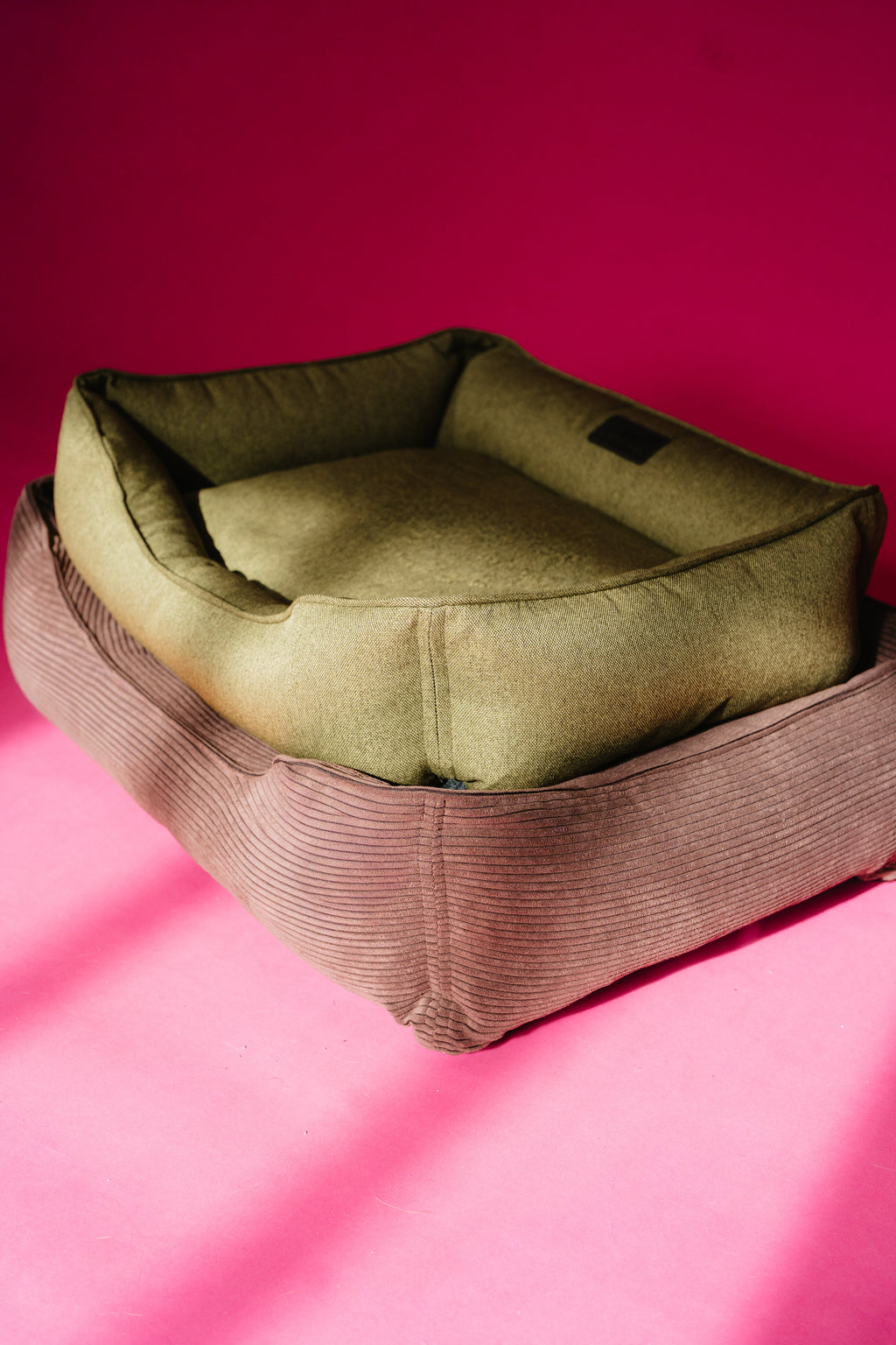 Chester & Lee | Fancy Corduroy Sleeper Dog Bed Brown by Chester & Lee